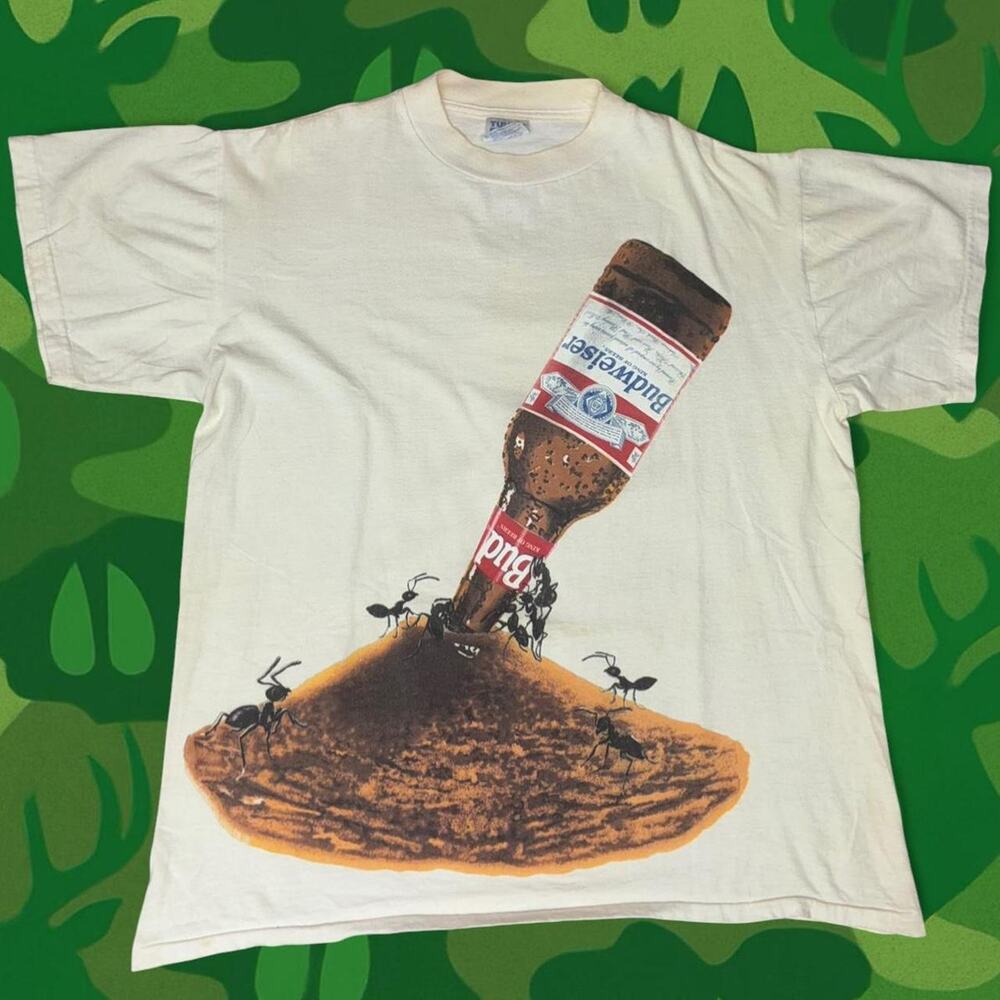 Vintage 1995 Budweiser "Ants" Graphic Tee Size L